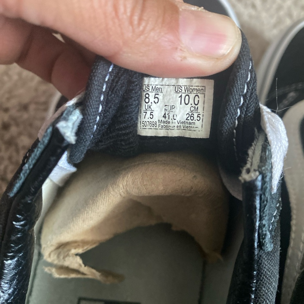 ❤️SOLD@mercari❤️Vans off the wall Oldskool sk8 Black and White suede Sneakers - Picture 7 of 17